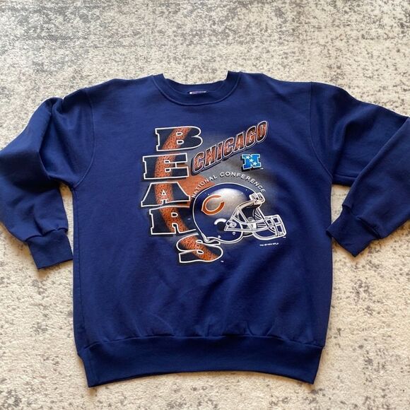 Vintage Chicago Bears Sweatshirt size M (modern) made in USA EUC  team rated tag - Picture 1 of 11